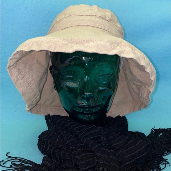 SCALA COLLEZIONE adjustable bucket floppy beach summer hat UPF 50+ NEW size OSFA - Picture 3 of 13